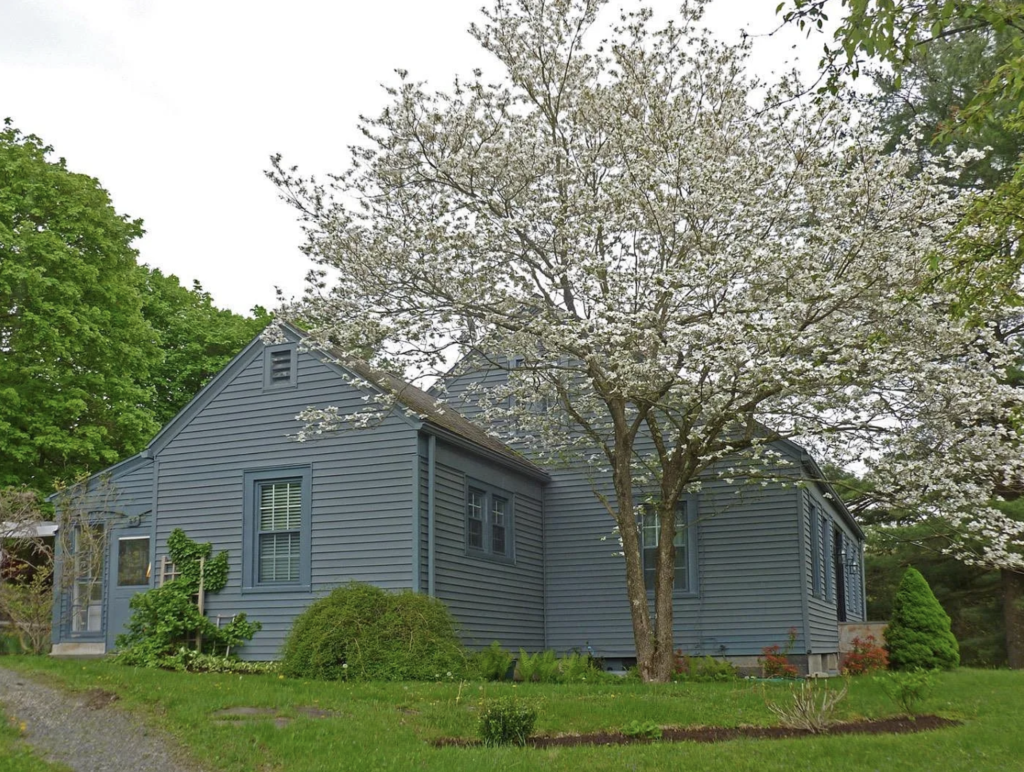 grey house with matching trim